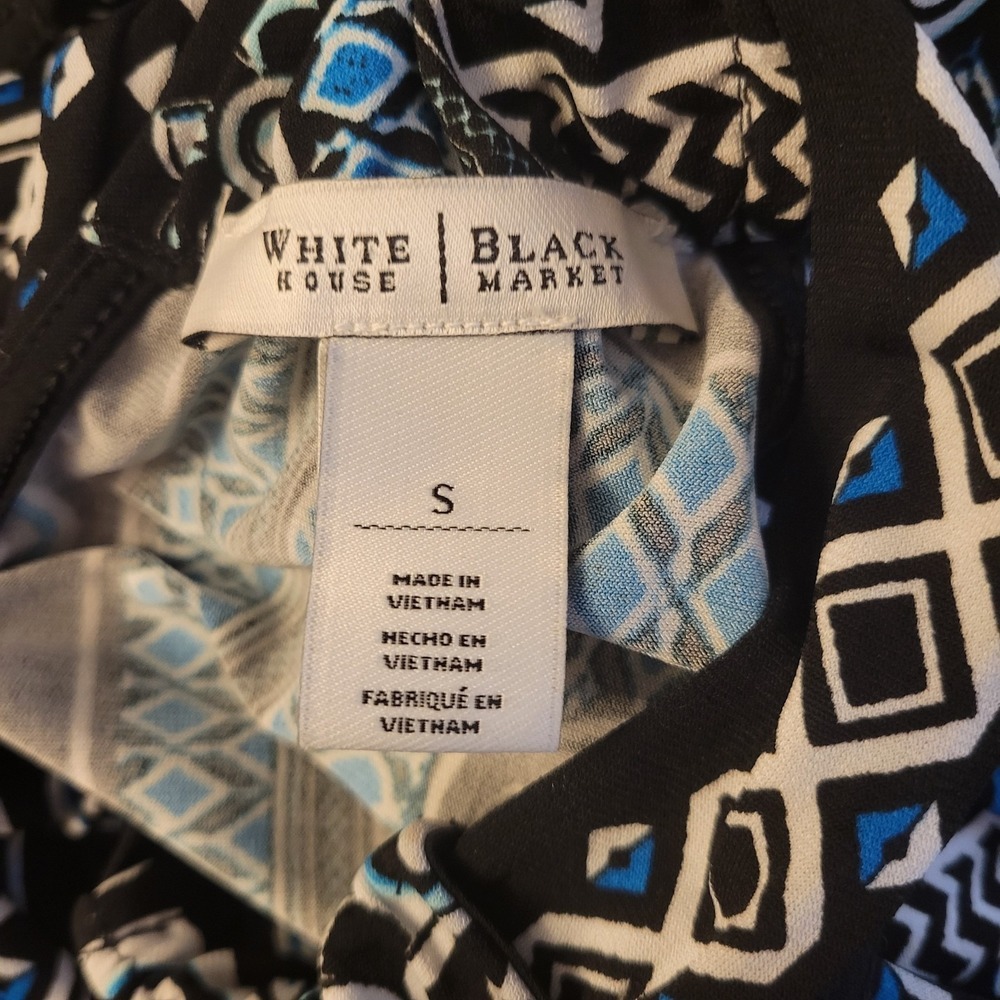 WHBM Black & Blue Halter Neck Jersey Dress Size Small - Picture 5 of 5